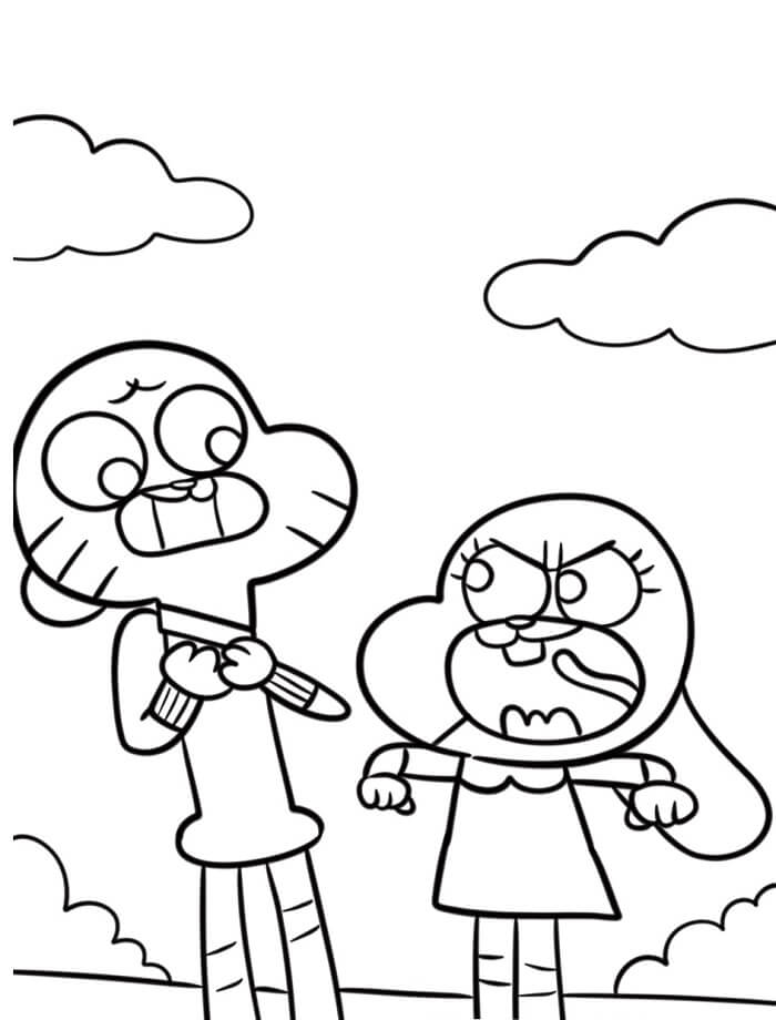 Gumball (10) Boyama Sayfası