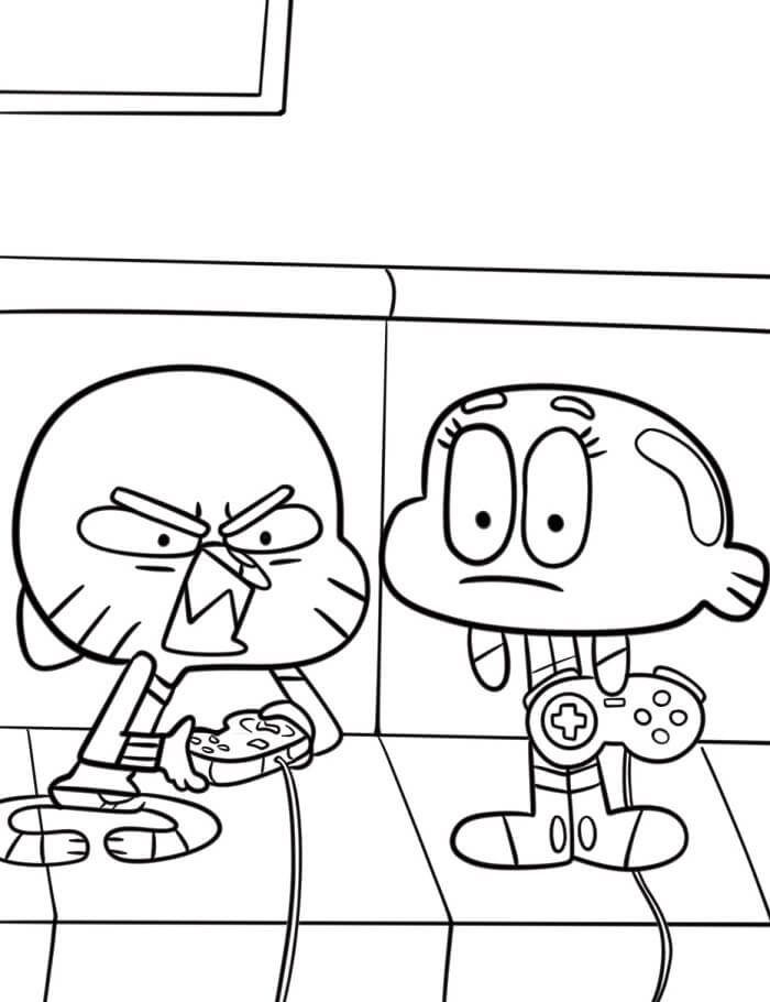 Gumball (12) Boyama Sayfası