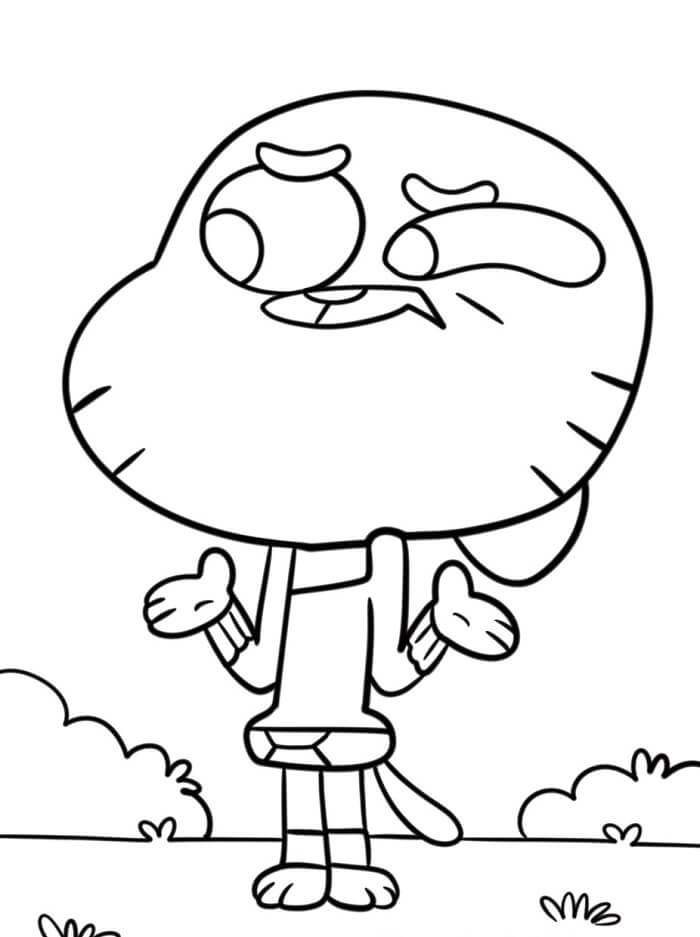 Gumball (16) Boyama Sayfası