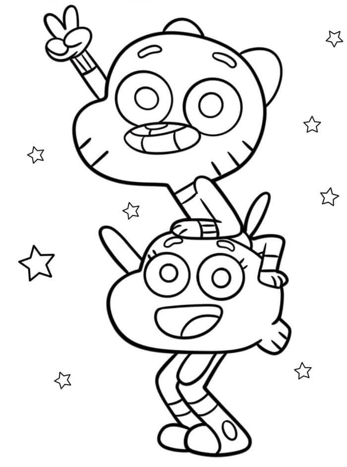 Gumball (5) Boyama Sayfası