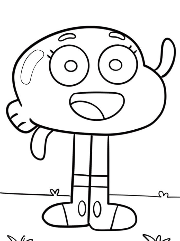 Gumball (9) Boyama Sayfası