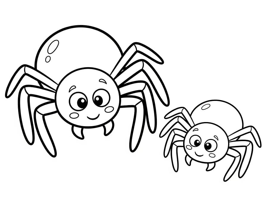 Halloween Örümcek Boyama Sayfası