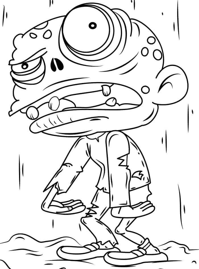 Halloween Zombi Boyama Sayfası