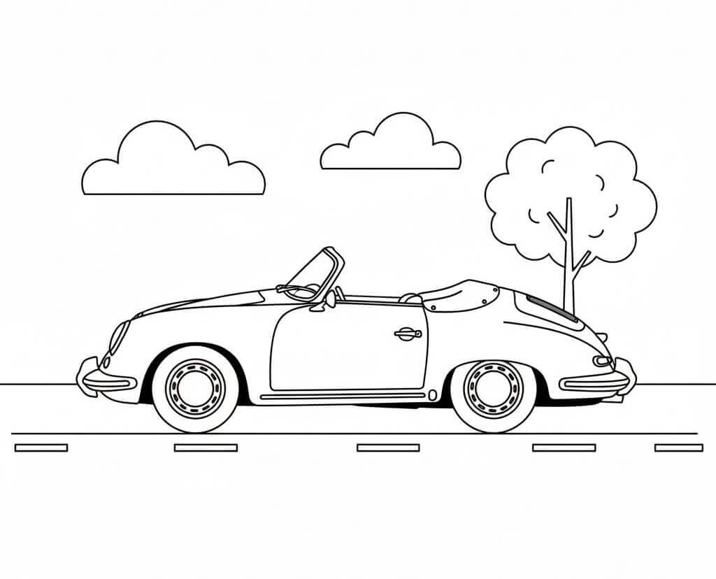 Harika Porsche Boyama Sayfası