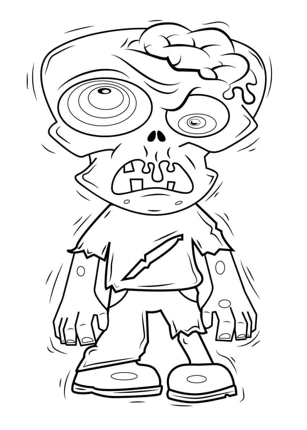 Harika Zombi Boyama Sayfası