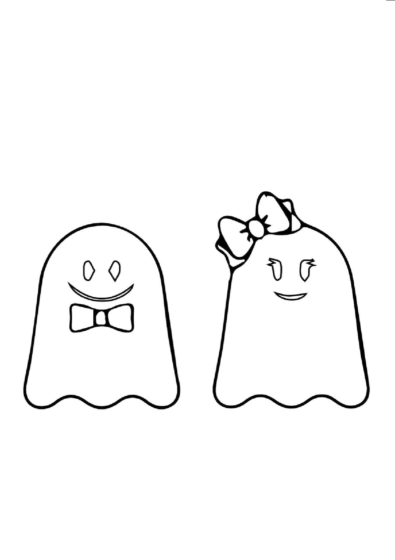 Hayalet Çift Boyama Sayfası