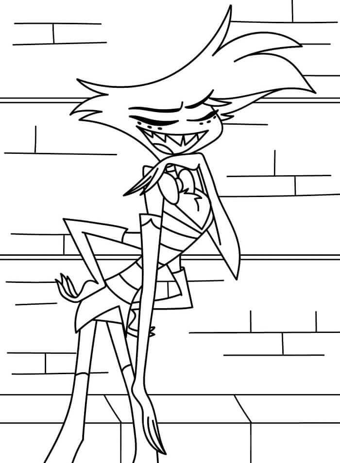 Hazbin Hotel Yazdırma Boyama Sayfası