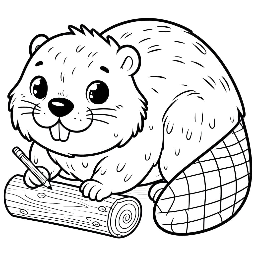 Hoş Kunduz Boyama Sayfası