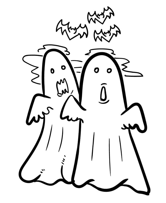 İki Hayalet Boyama Sayfası