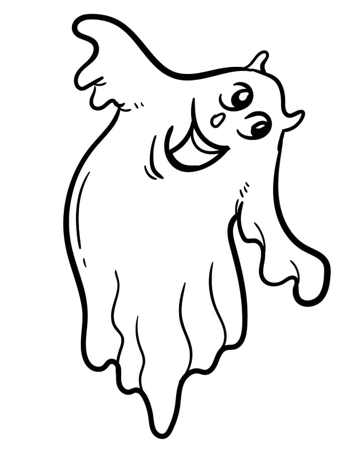 Karikatür Hayalet Boyama Sayfası