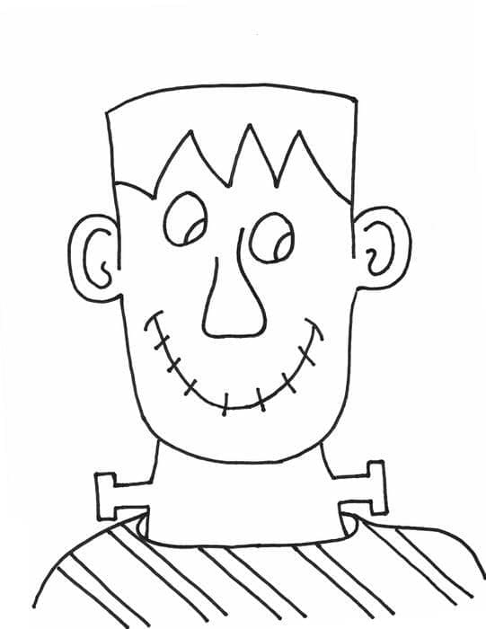 Kolay Frankenstein Boyama Sayfası