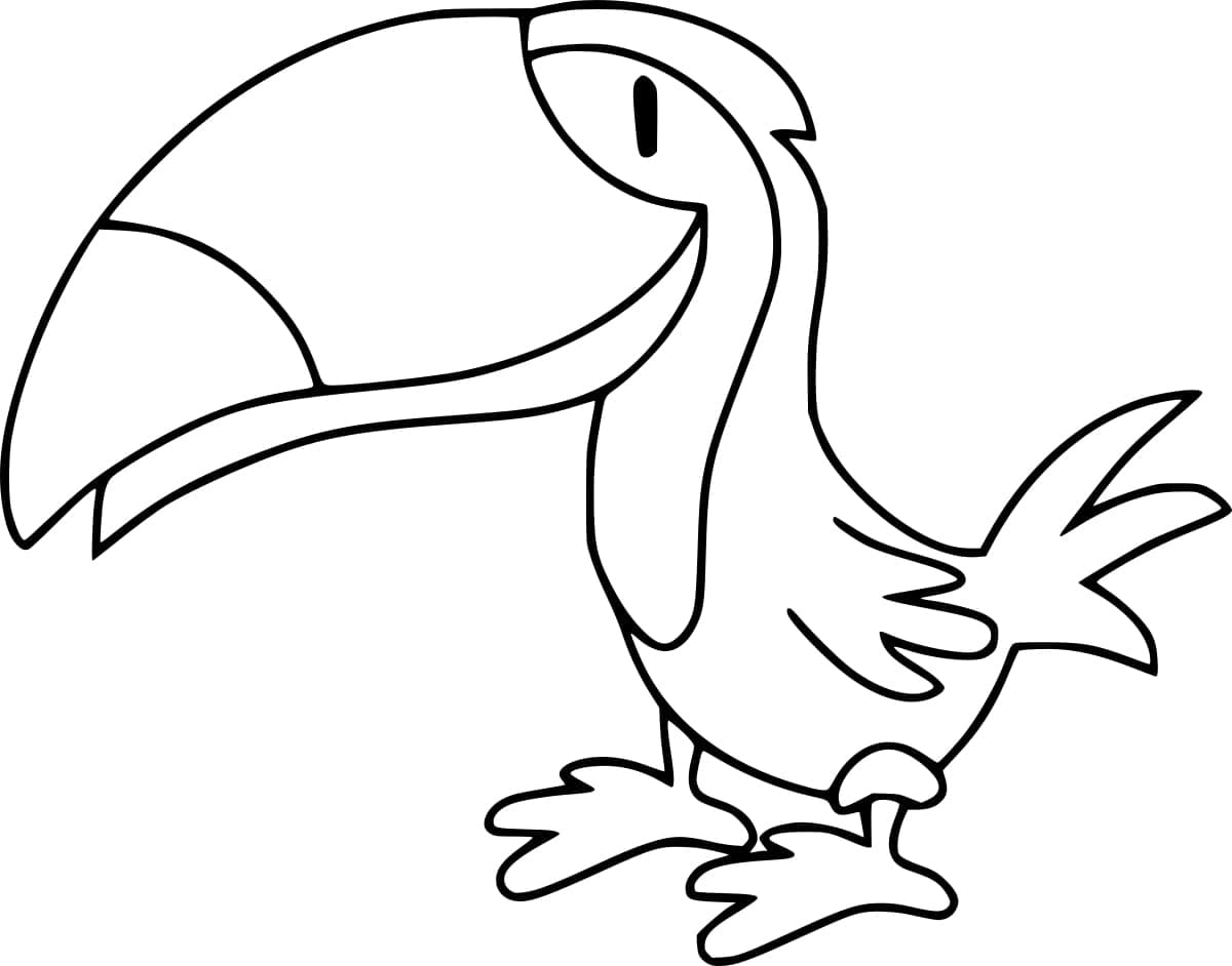 Komik Tukan Kuşu Boyama Sayfası