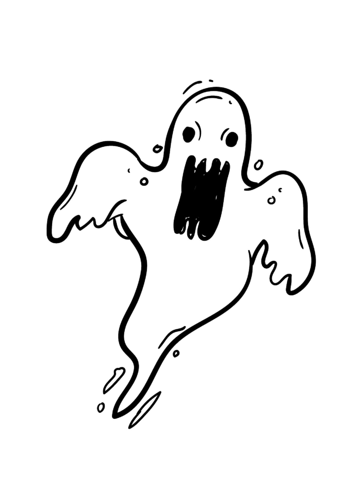 Korkunç Hayalet Boyama Sayfası