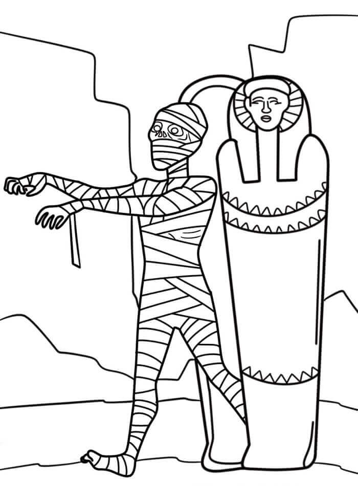 Korkunç Mumya Boyama Sayfası