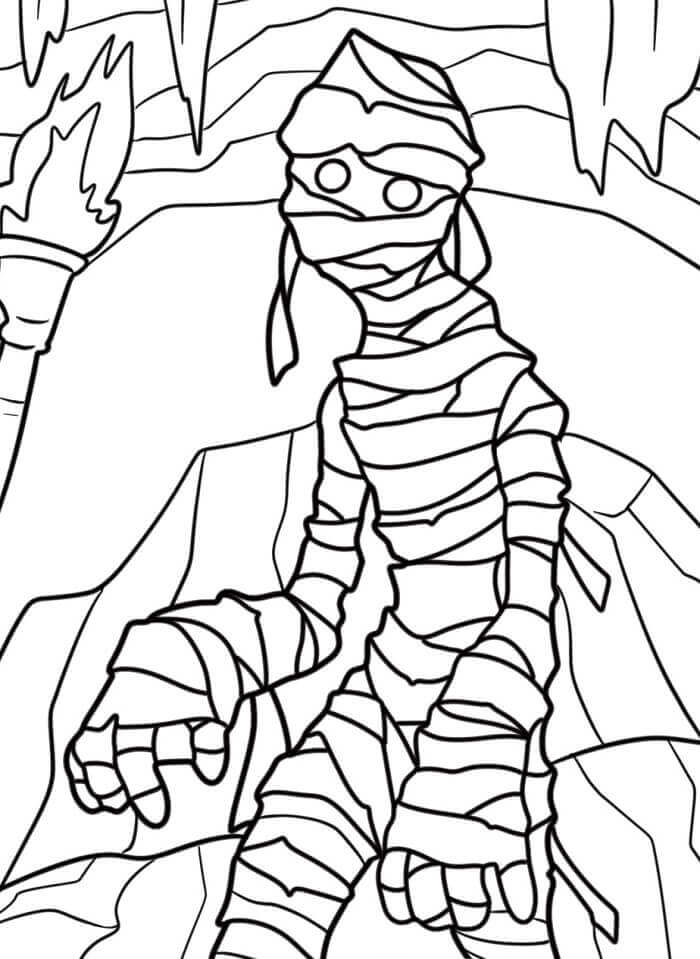 Kötü Mumya Boyama Sayfası