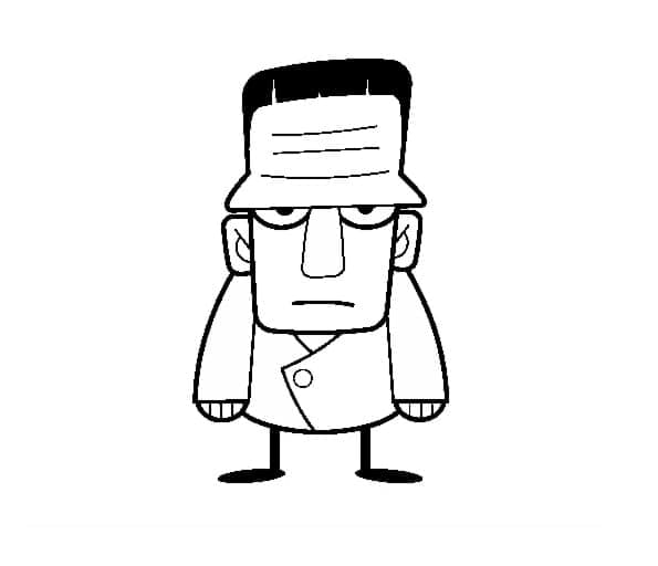 Küçük Frankenstein Boyama Sayfası
