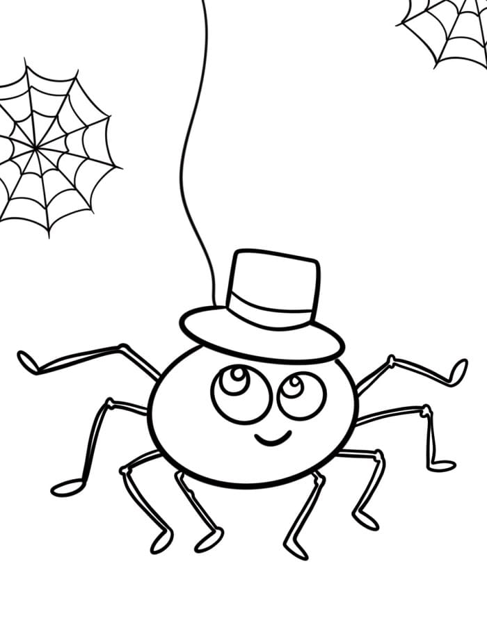 Küçük Örümcek Boyama Sayfası