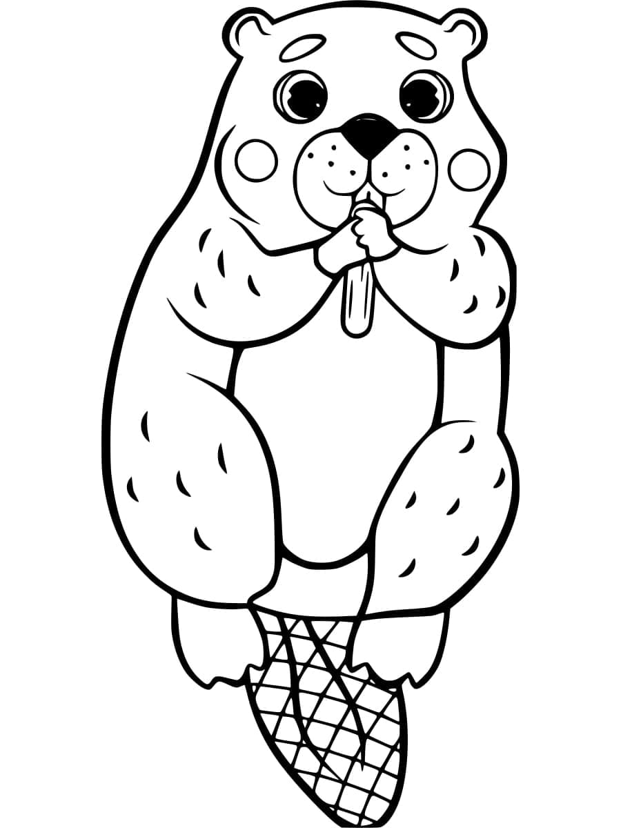 Kunduz Çocuklar İçin Boyama Sayfası