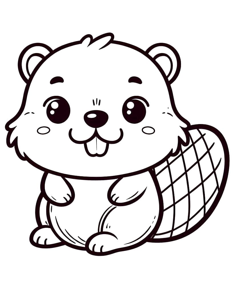 Kunduz Sevimli Boyama Sayfası