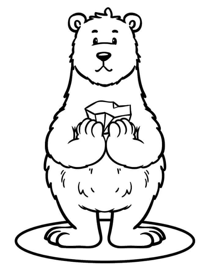 Kutup Ayısı Yazdırma Boyama Sayfası