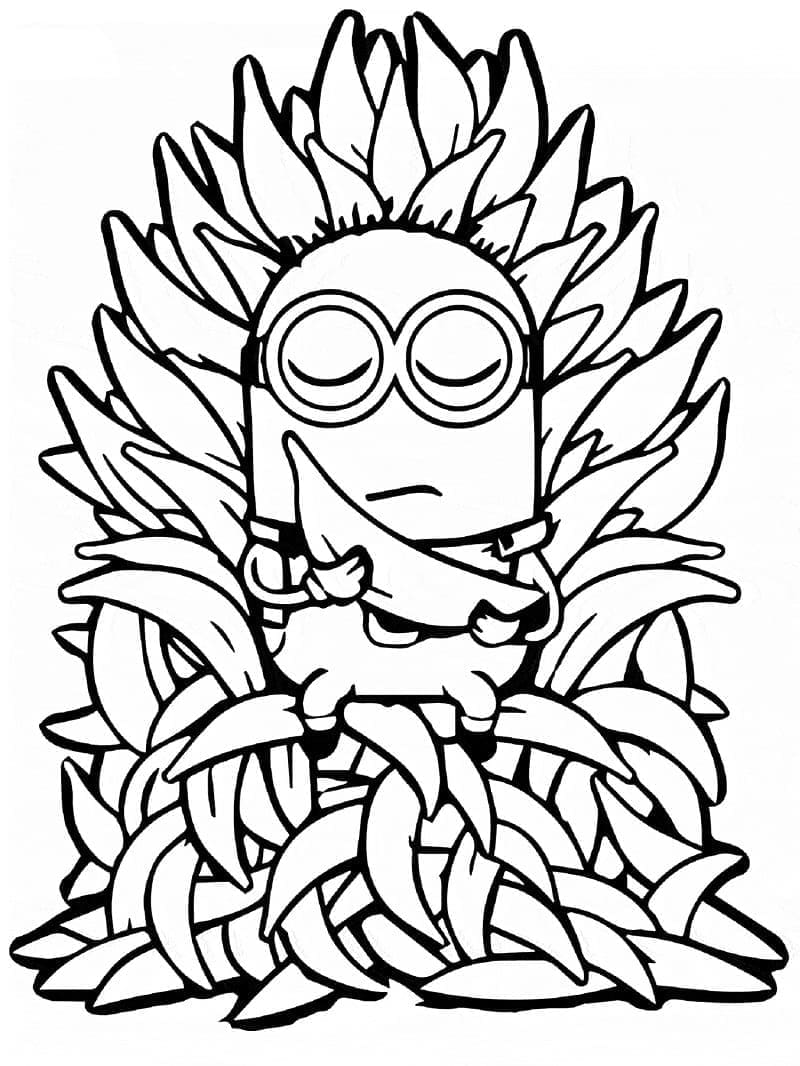 Minion Kevin Muzlarla Boyama Sayfası