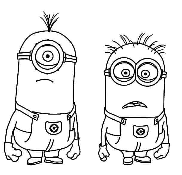 Minion Stuart ve Minion Jerry Boyama Sayfası