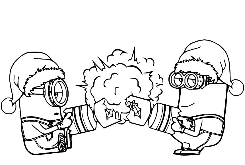 Minionlar Noel’de Boyama Sayfası
