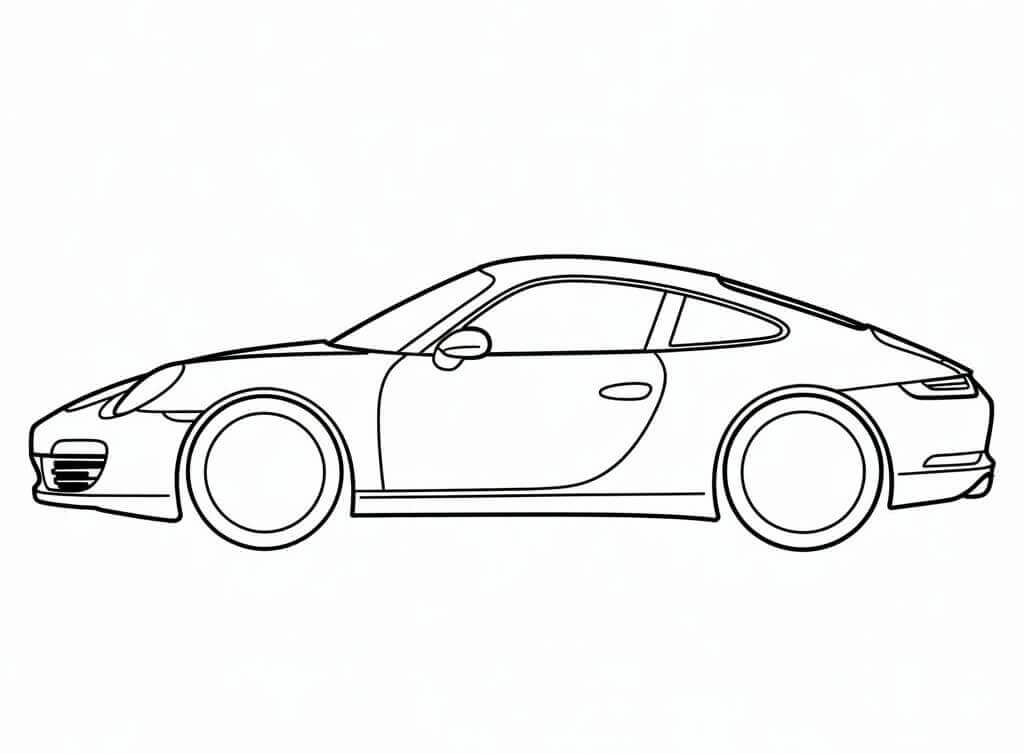 Muhteşem Porsche Boyama Sayfası