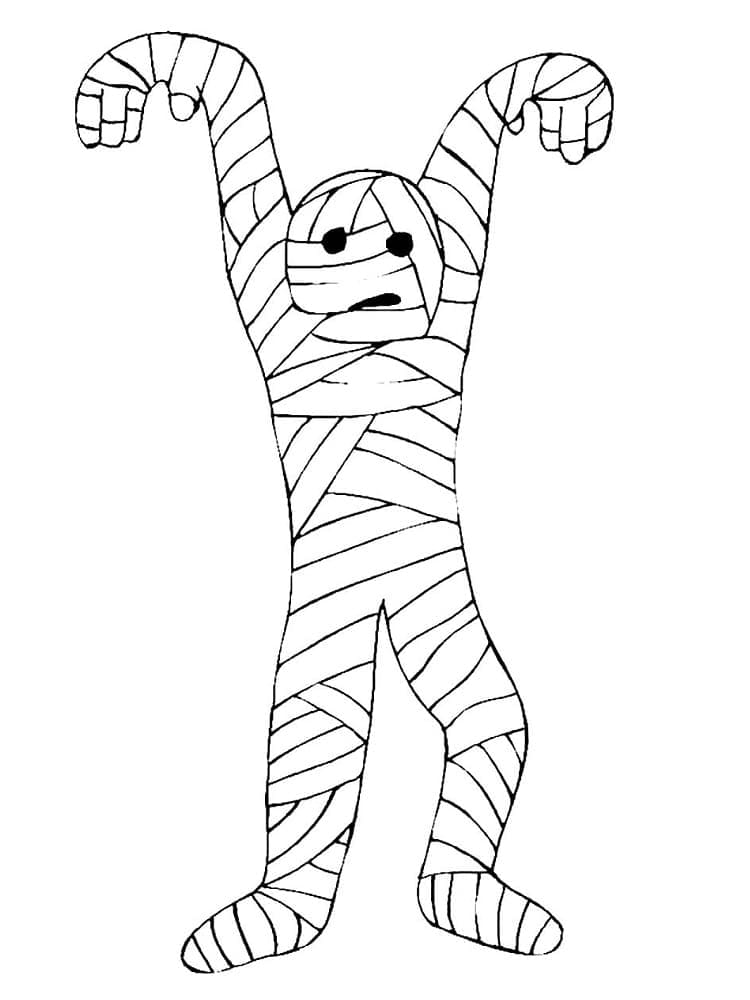 Mumya 1 Yaş Çocuklar İçin Boyama Sayfası