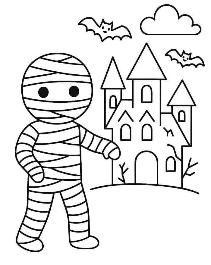 Mumya Ücretsiz Yazdırılabilir Boyama Sayfası