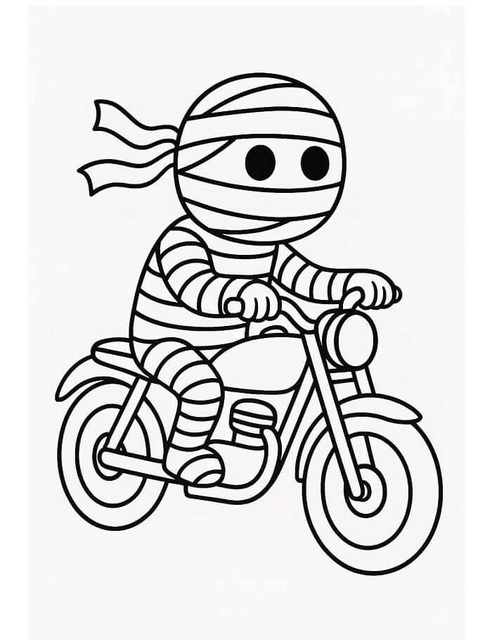 Mumya Ücretsiz Boyama Sayfası