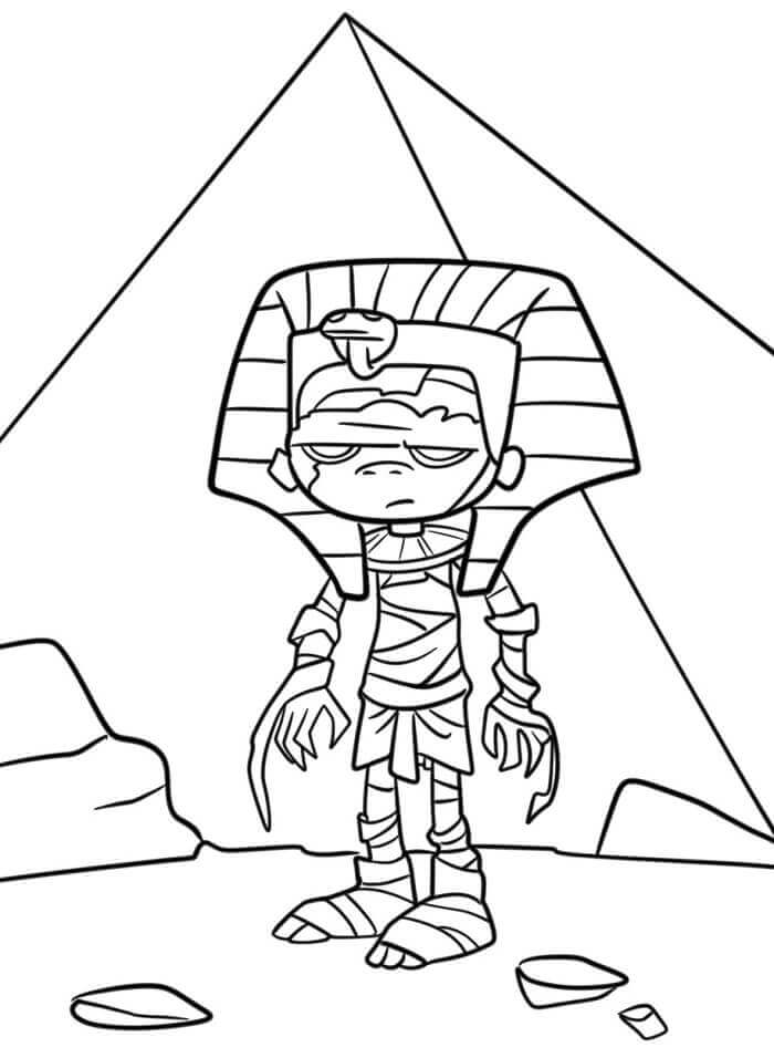 Mumya Yazdır Boyama Sayfası