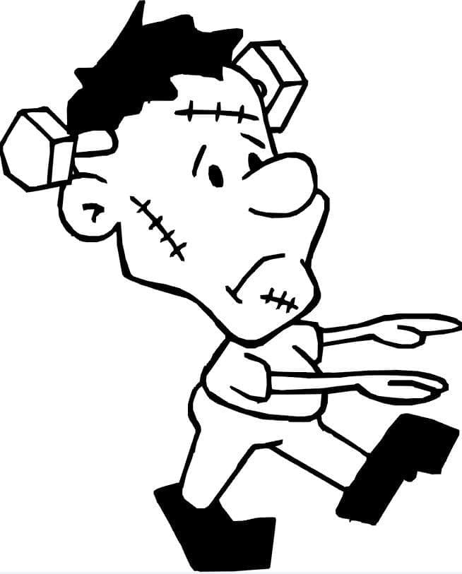 Mutsuz Frankenstein Boyama Sayfası