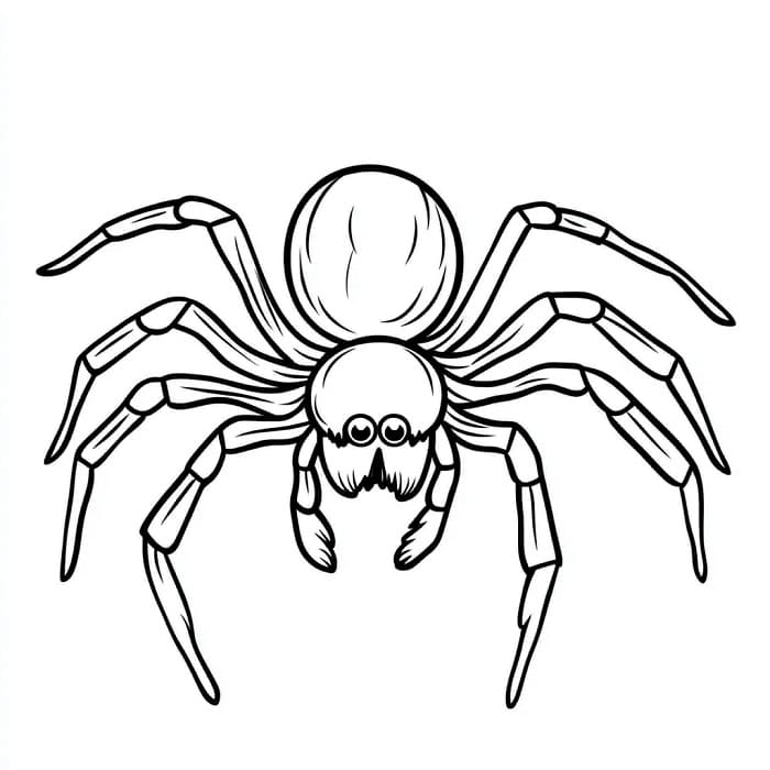 Örümcek Halloween Boyama Sayfası