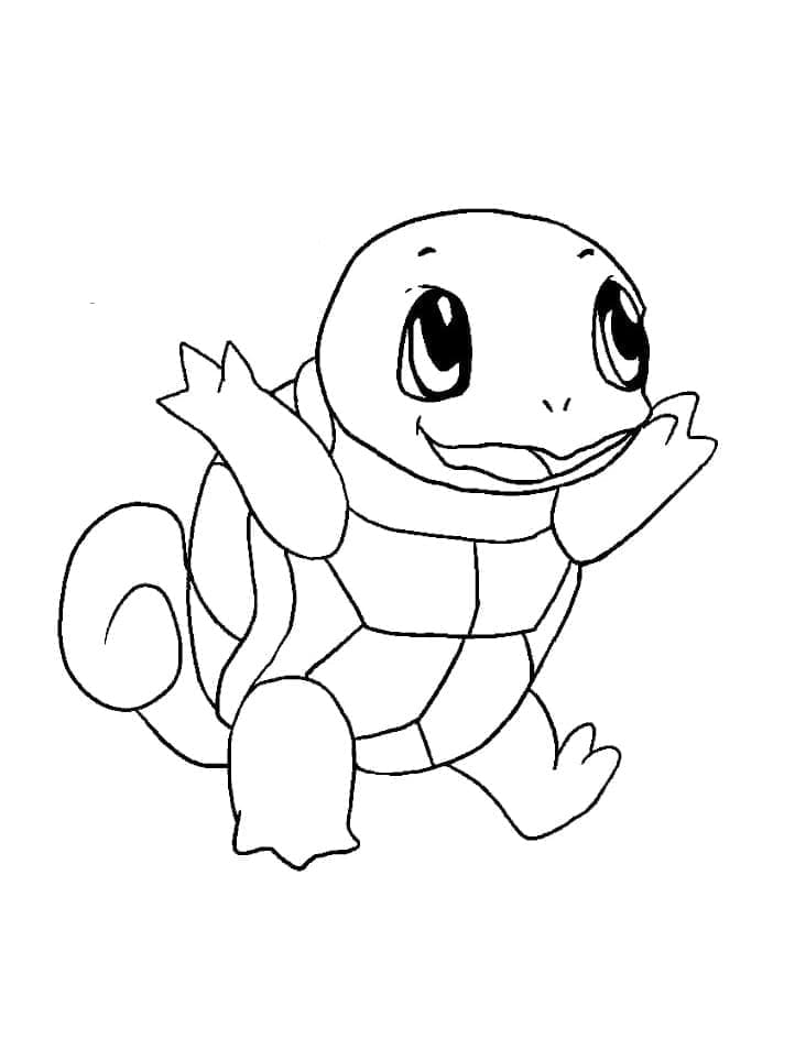Pokemon Squirtle Boyama Sayfası