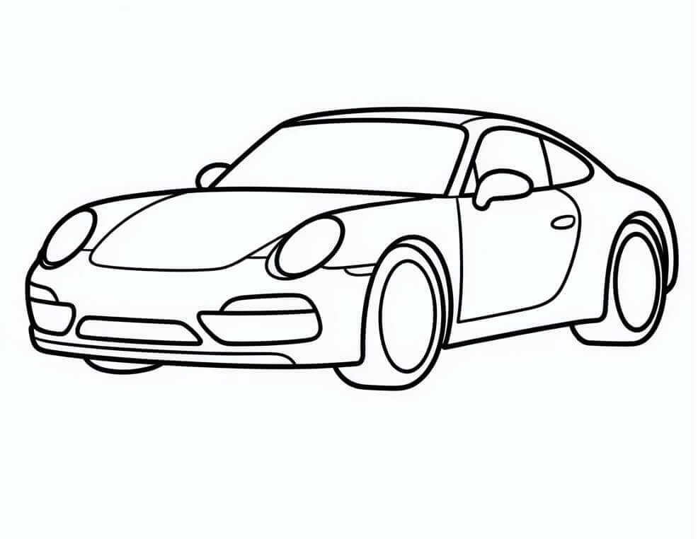 Porsche Araba Boyama Sayfası