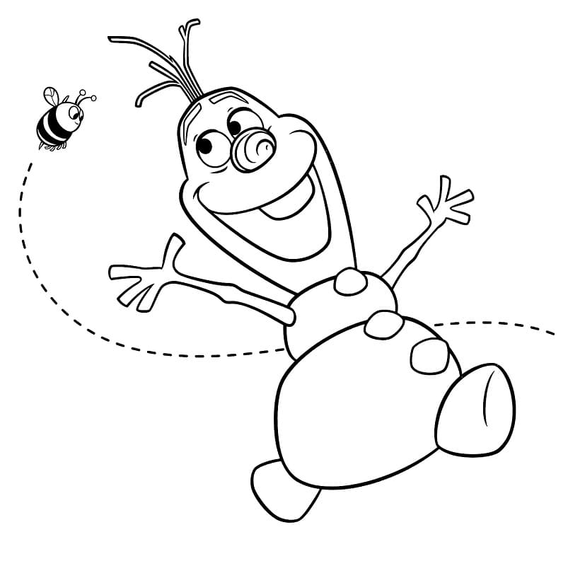 Sevimli Olaf Boyama Sayfası