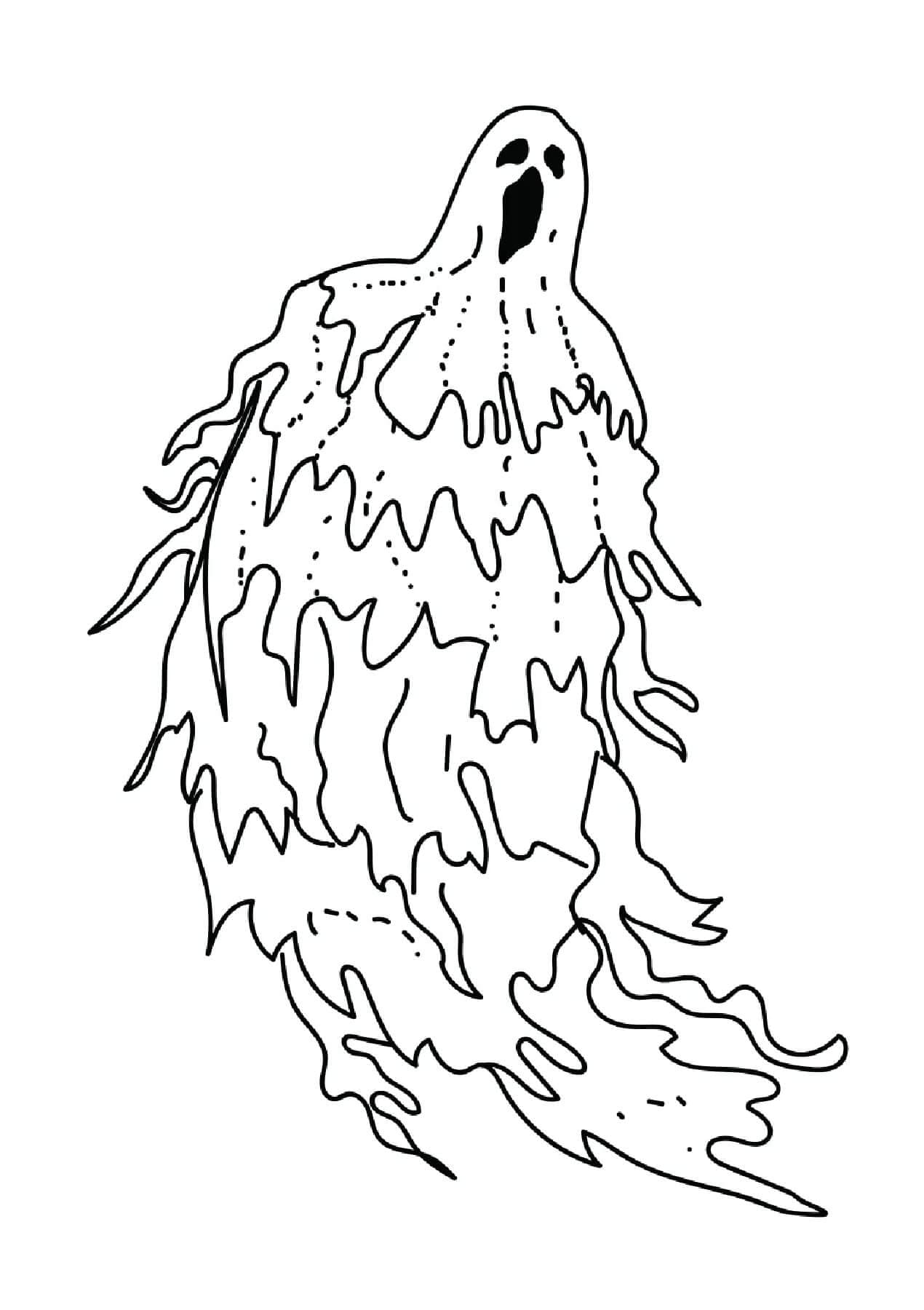 Şeytani Hayalet Boyama Sayfası