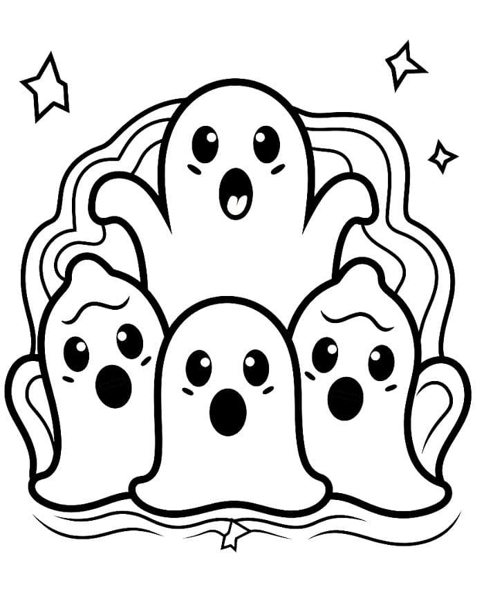 Şirin Hayaletler Boyama Sayfası