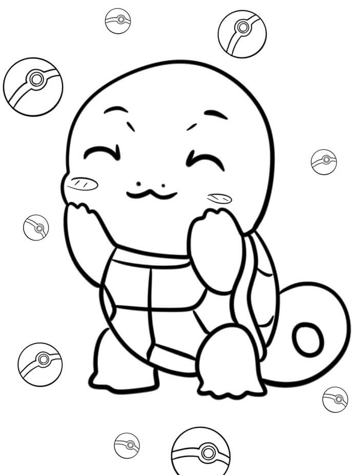 Squirtle Görseli Boyama Sayfası