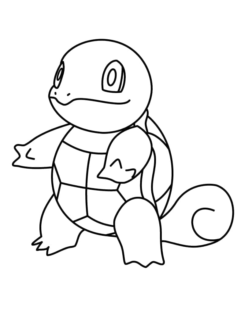 Squirtle Pokemon Boyama Sayfası