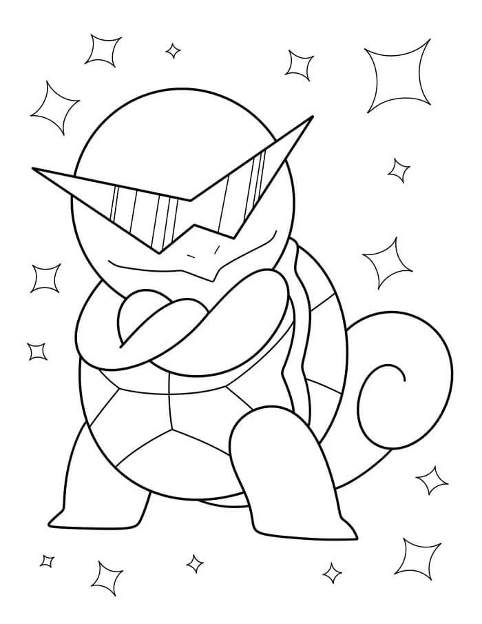 Squirtle Ücretsiz Resmi Boyama Sayfası