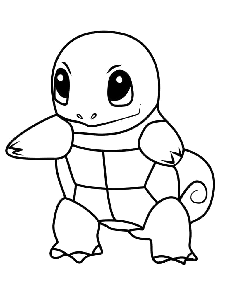 Squirtle Yazdırılabilir Ücretsiz Boyama Sayfası