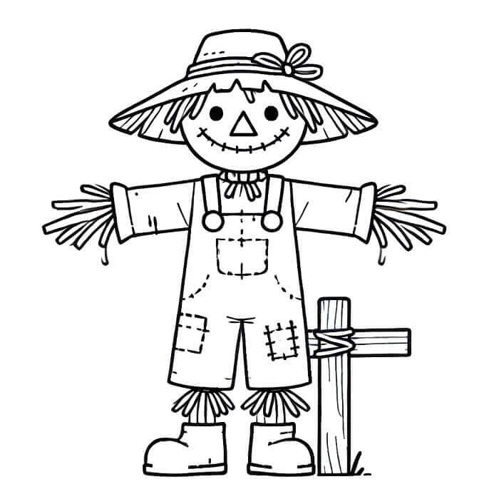 Tatlı Korkuluk Boyama Sayfası