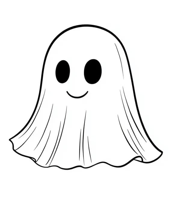 Temel Hayalet Boyama Sayfası