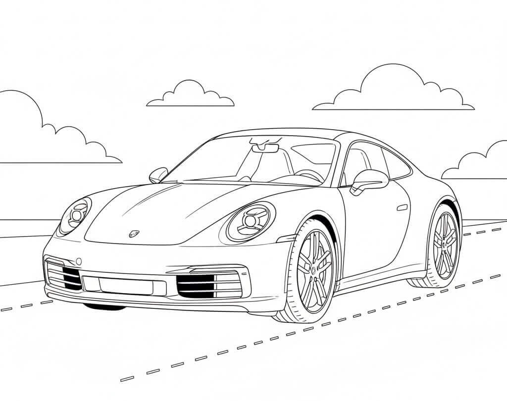 Temel Porsche Boyama Sayfası