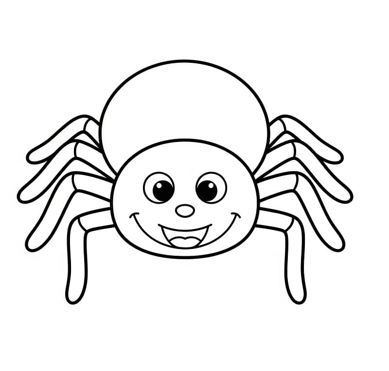 Tuhaf Örümcek Boyama Sayfası