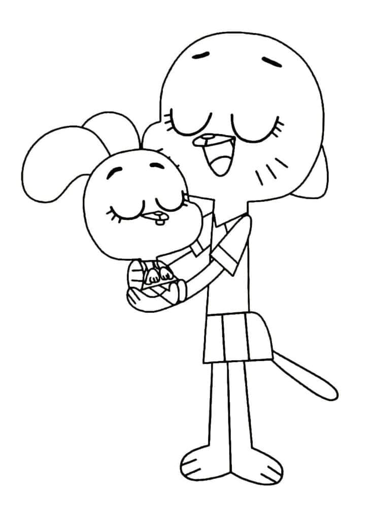 Ücretsiz Gumball Boyama Sayfası