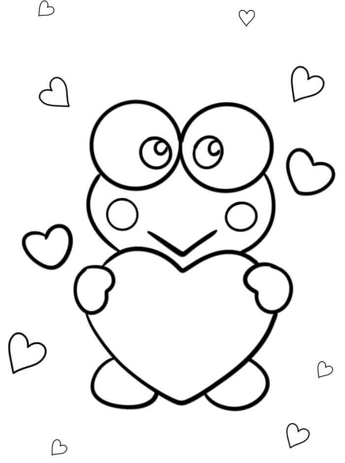 Ücretsiz Keroppi Boyama Sayfası