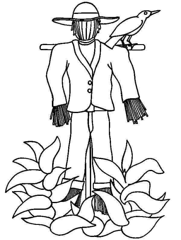 Ücretsiz Korkuluk Boyama Sayfası